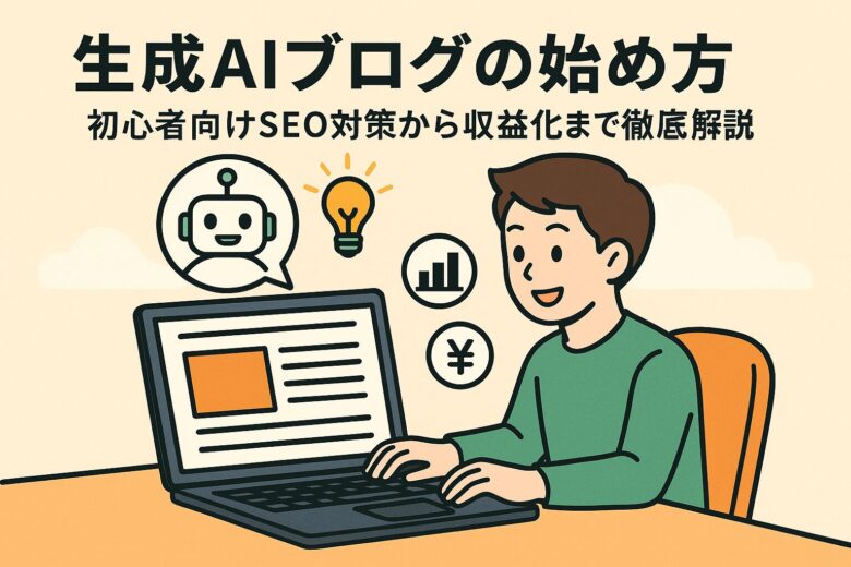 生成AIでブログを運営している男性